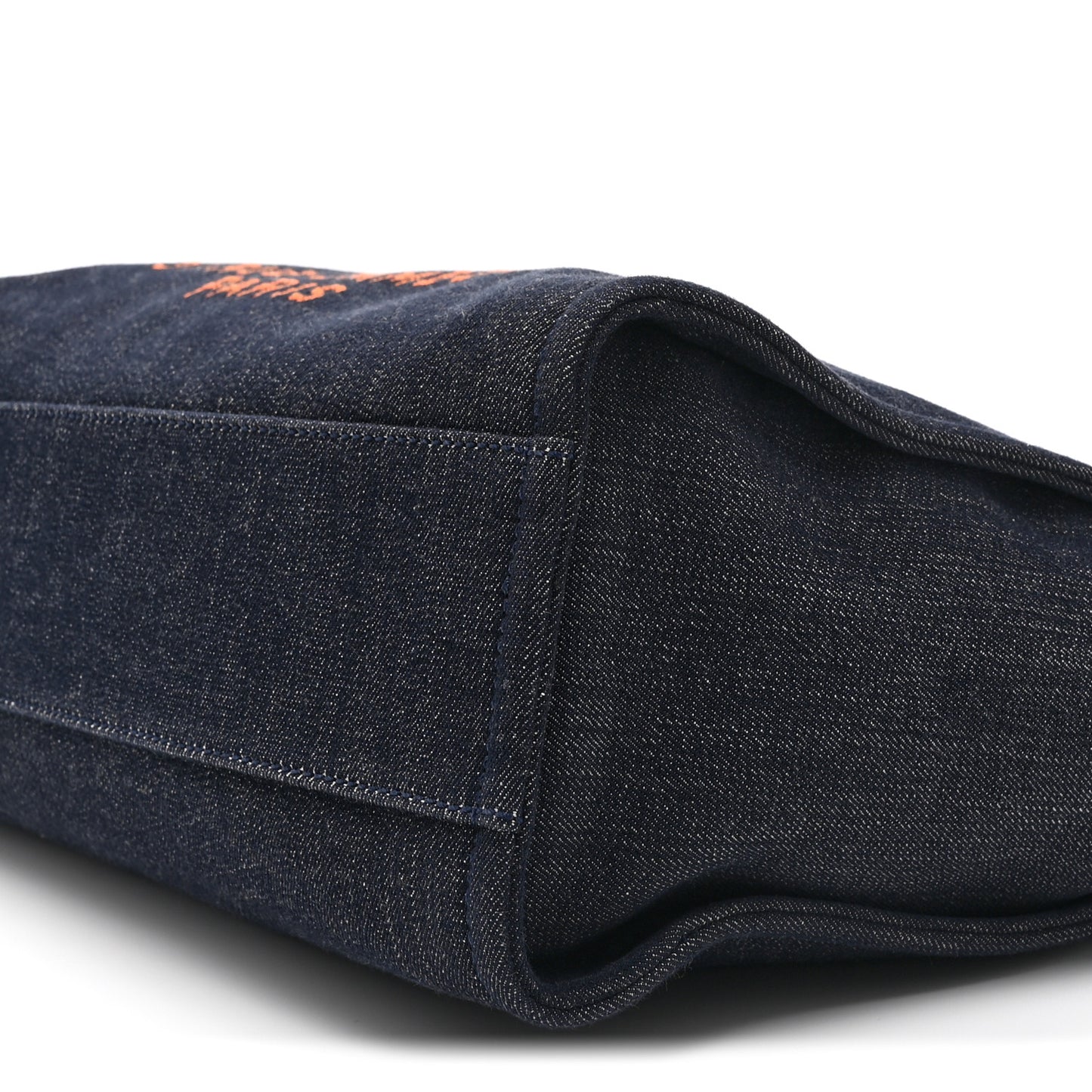 Denim Small Deauville Tote Blue Orange