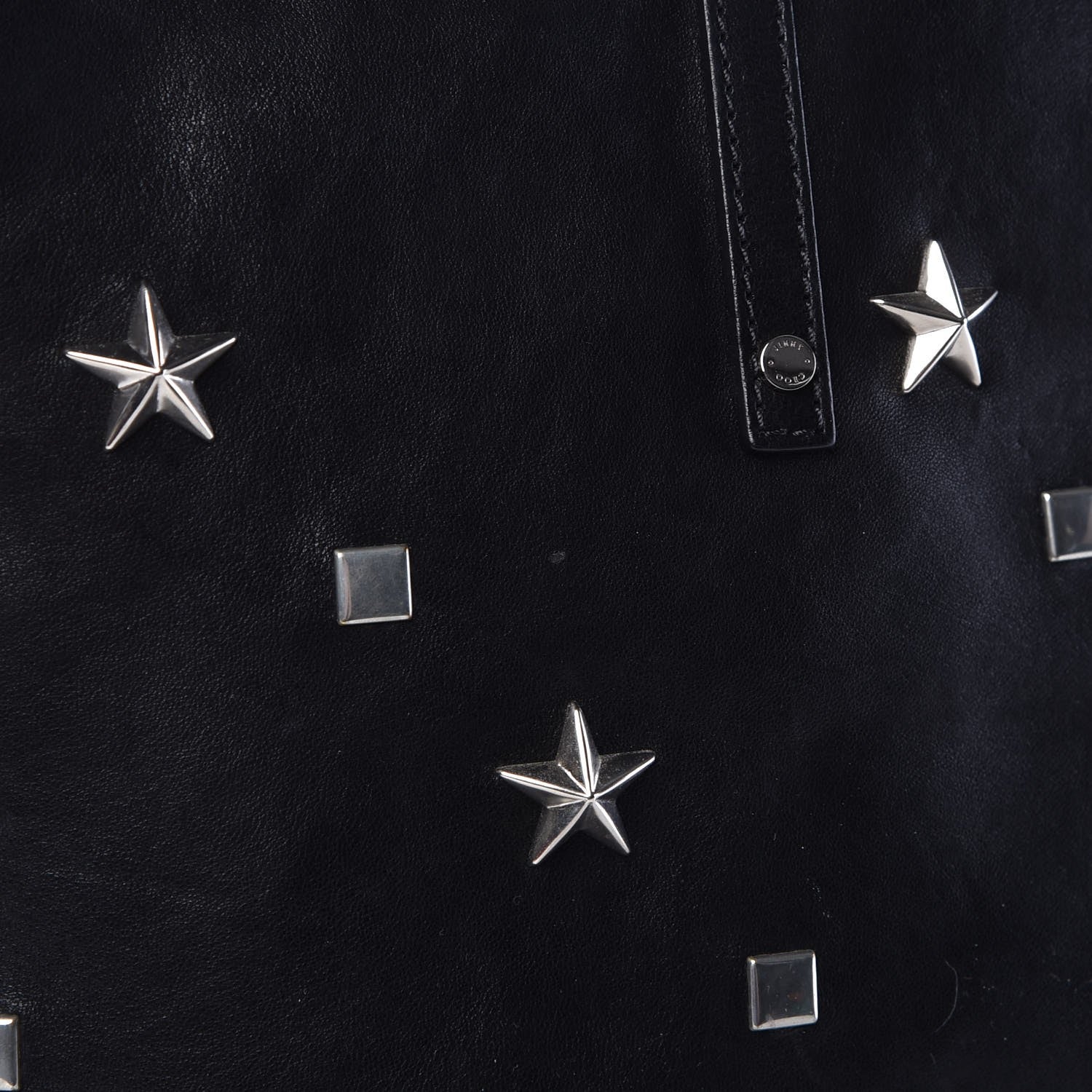 Jimmy Choo Calfskin Sasha Star and Square Studded Shopper Tote Black 8 of 8