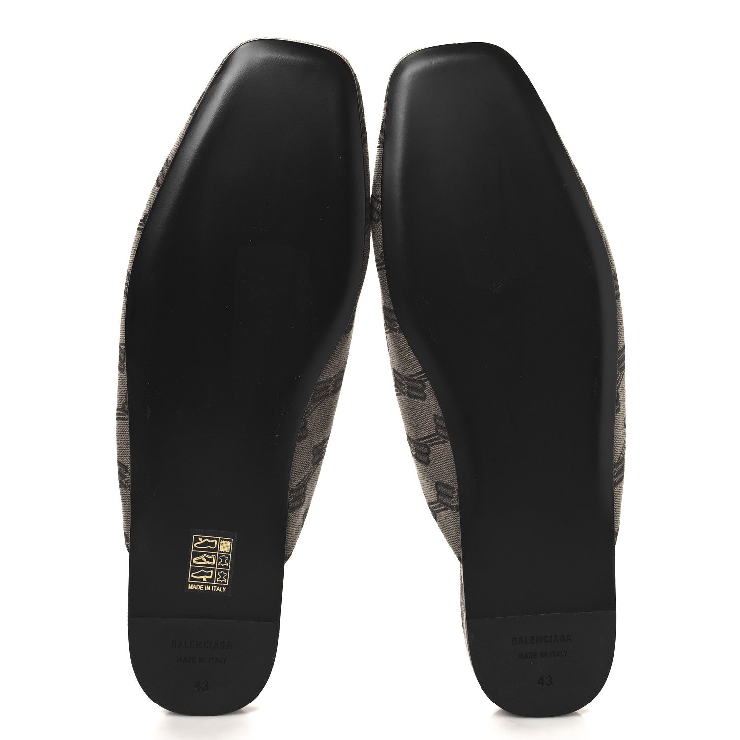 Balenciaga Jacquard BB Monogram Mens Cosy Mules 43 Dark Mink Grey Dark Brown 6 of 10