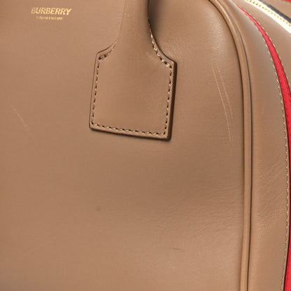 Burberry Smooth Calfskin Small Cube Bowling Bag Driftwood Bright Military Red 11 of 11