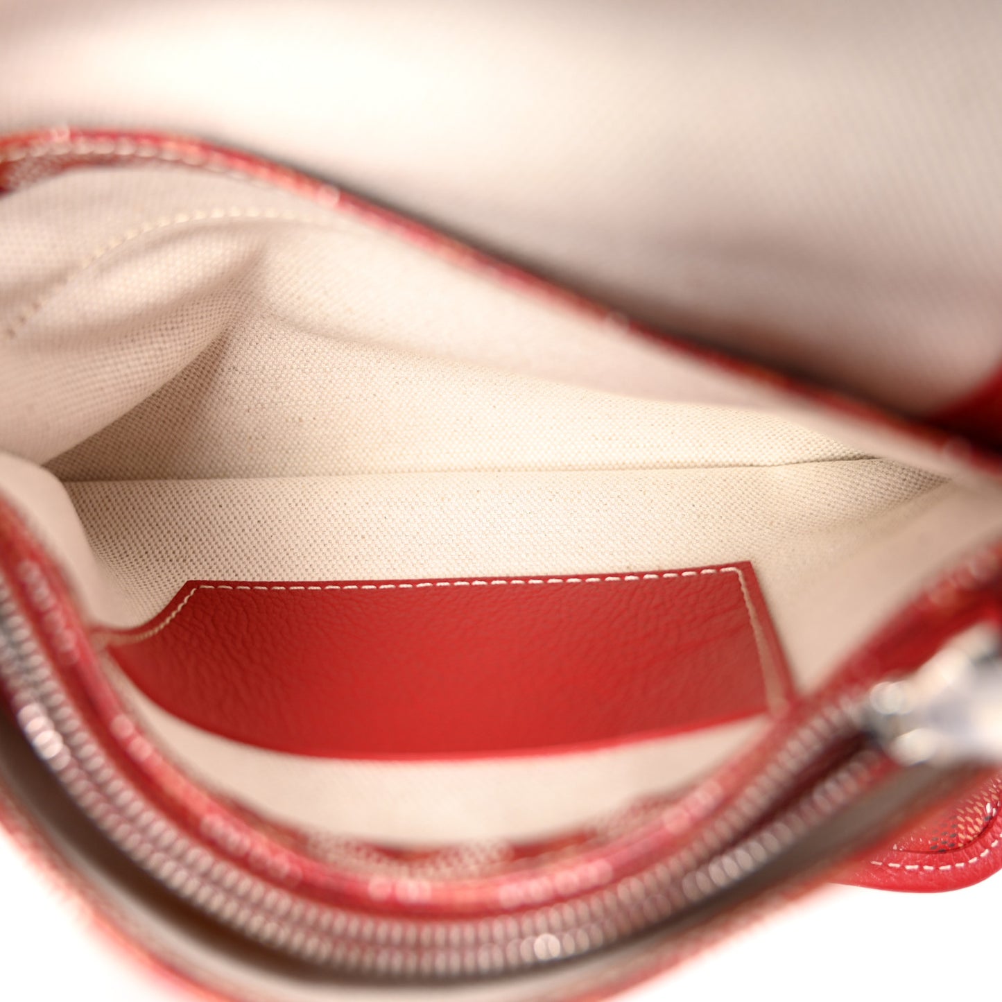 Goyardine Plumet Wallet Clutch Red