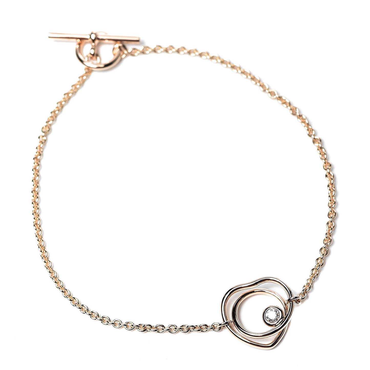 18K Rose Gold Diamond TPM Vertige Coeur Bracelet LG