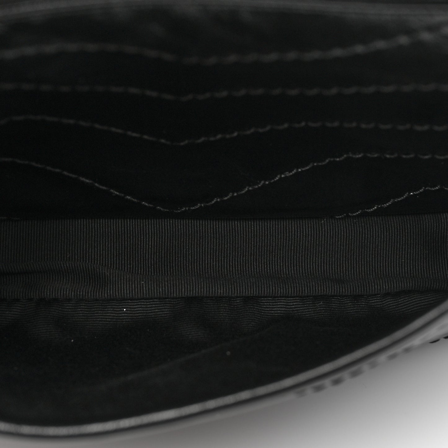 Crinkled Lambskin Matelasse Monogram Baby Niki Chain Satchel Black