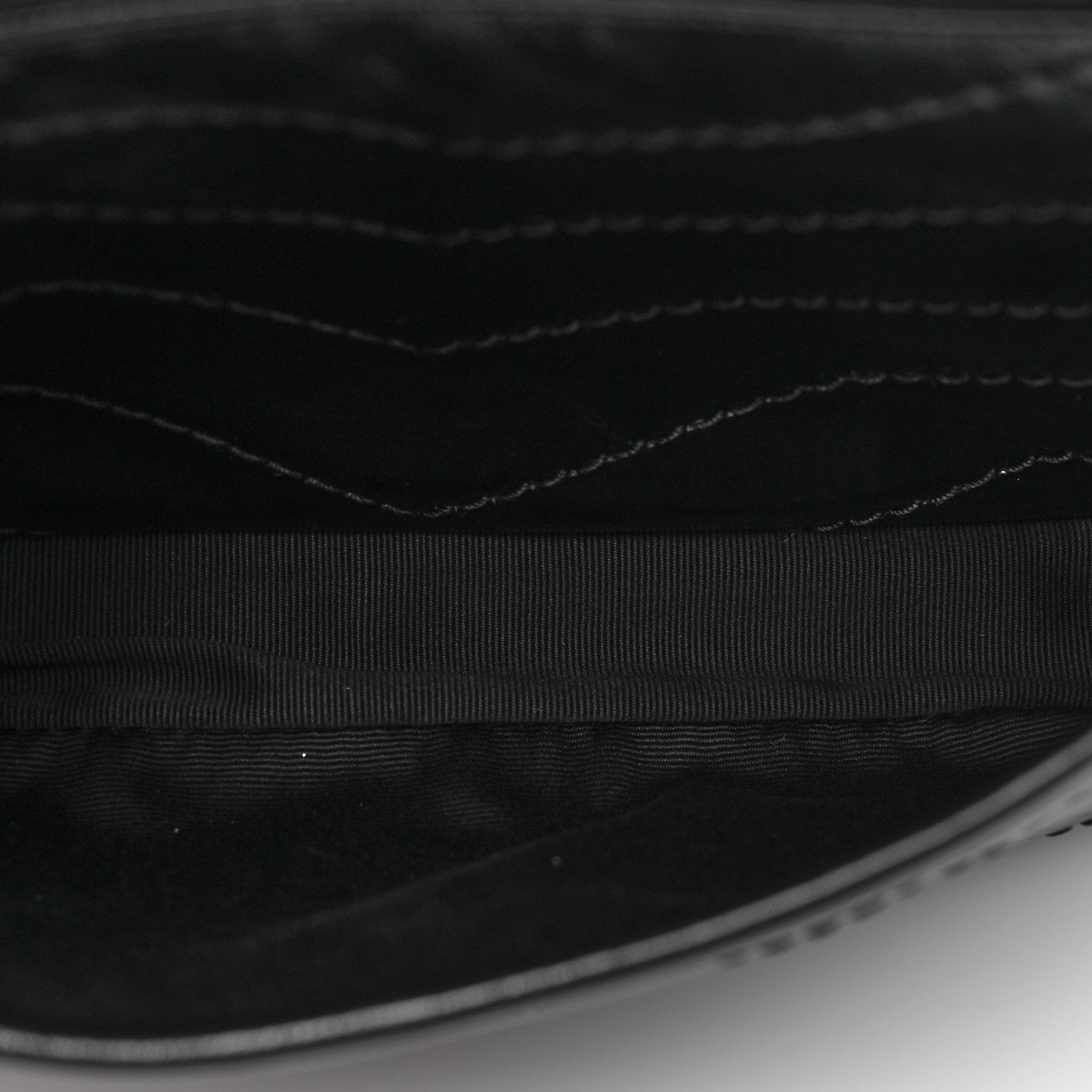 Saint Laurent Crinkled Lambskin Matelasse Monogram Baby Niki Chain Satchel Black 6 of 10