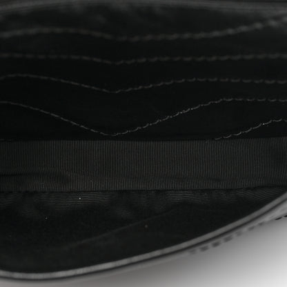 Saint Laurent Crinkled Lambskin Matelasse Monogram Baby Niki Chain Satchel Black 6 of 10