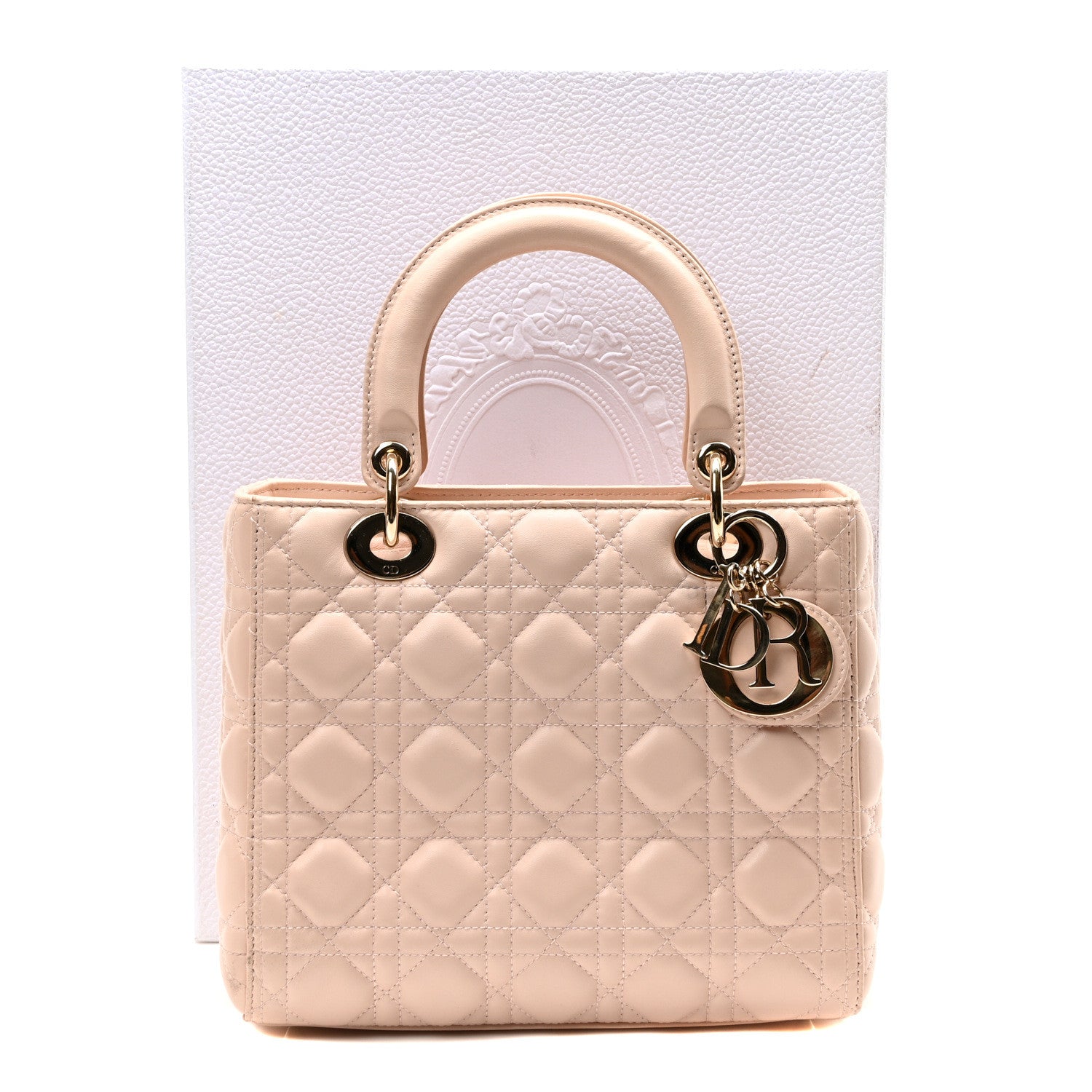 Christian Dior Lambskin Cannage Medium Lady Dior Light Pink 11 of 11