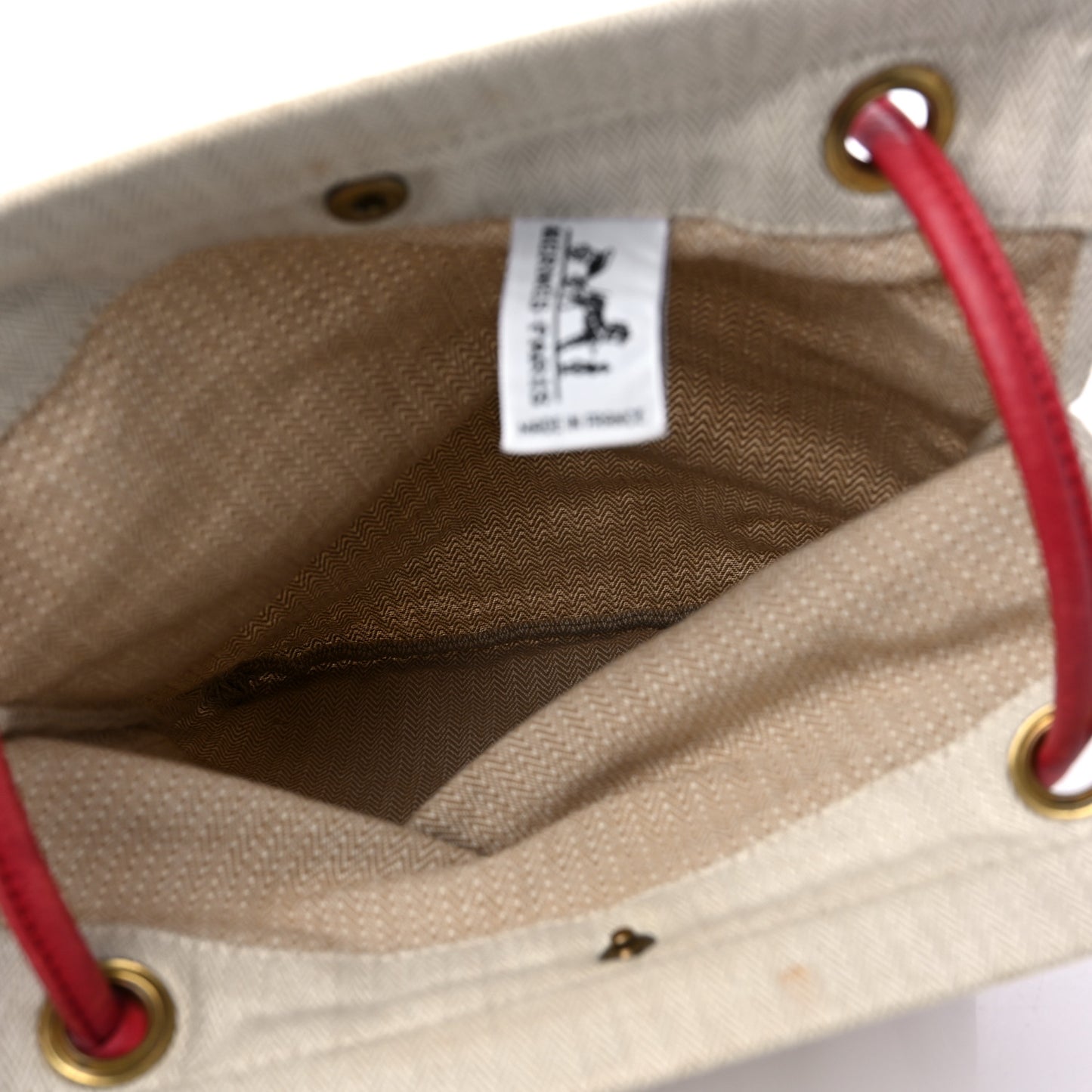 Canvas Epsom Aline Grooming Bag Red