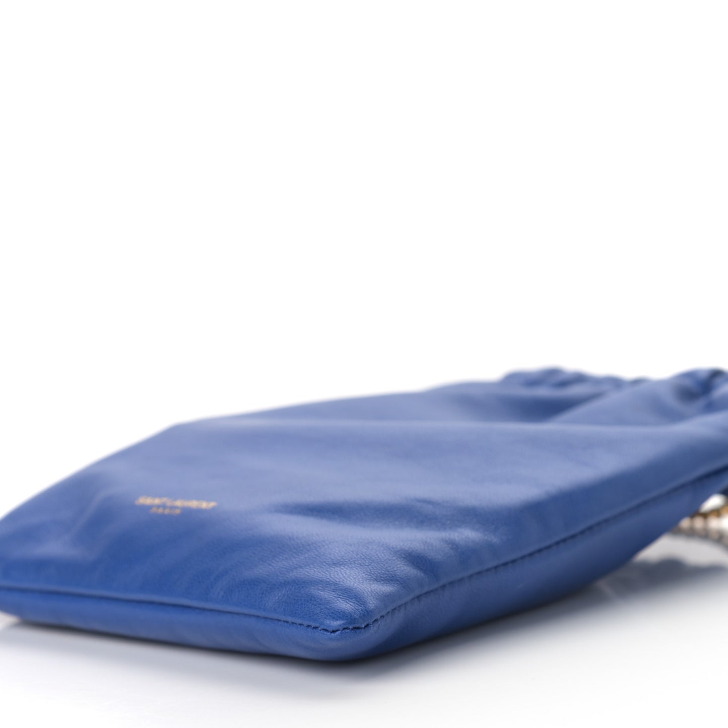 Lambskin Paris Drawstring Pouch Bleu Majorelle