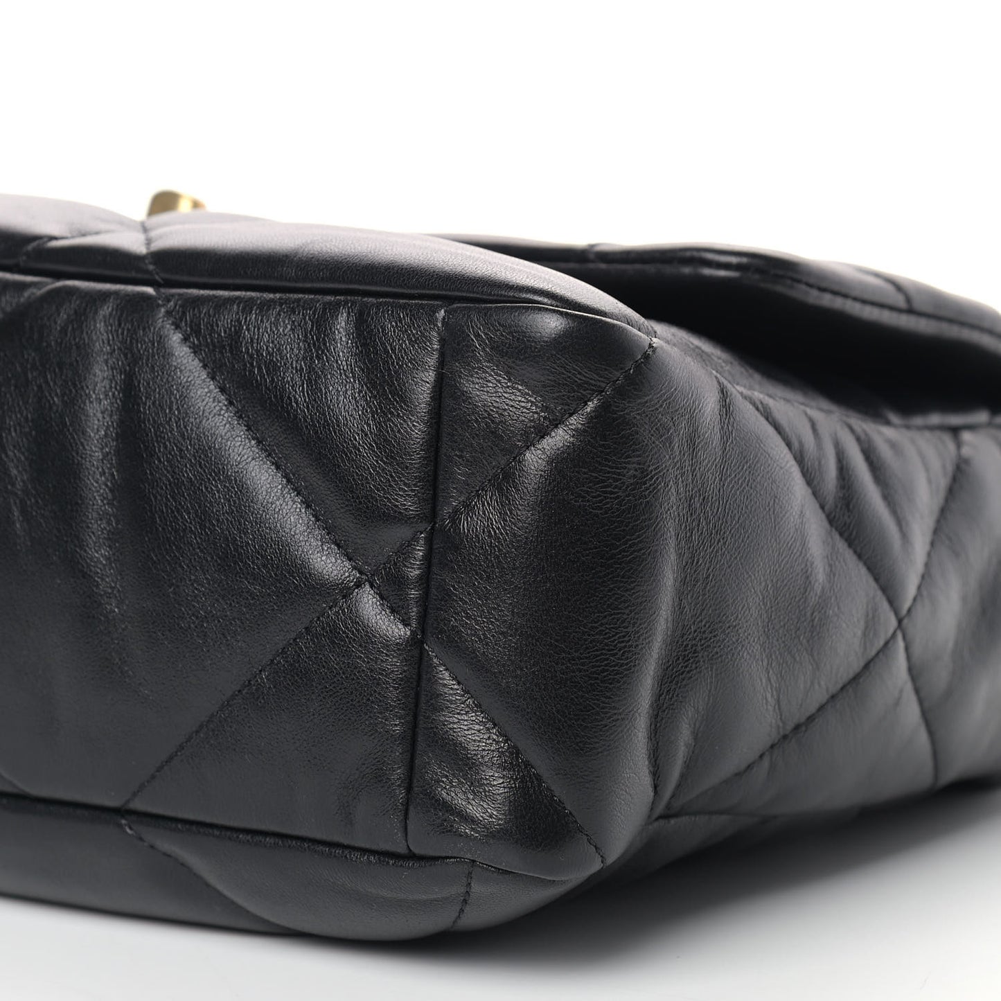 Lambskin Quilted Large Chanel 19 Flap Black