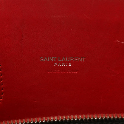 Saint Laurent Calfskin Crocodile Embossed Baby Sac De Jour Red 6 of 9