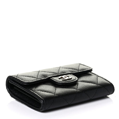 Chanel Caviar Quilted Flap Card Holder Wallet Black 3 of 5