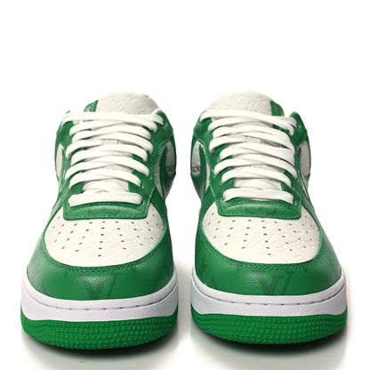 Louis Vuitton X NIKE AIR FORCE 1 Calfskin Monogram Mens Low Top Sneakers 8.5 Green 2 of 8