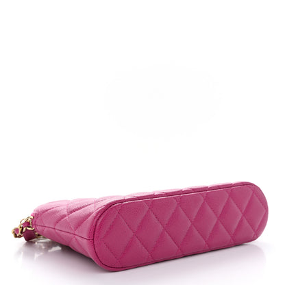 Chanel Caviar Quilted Classic Clutch With Chain Dark Pink 4 of 11