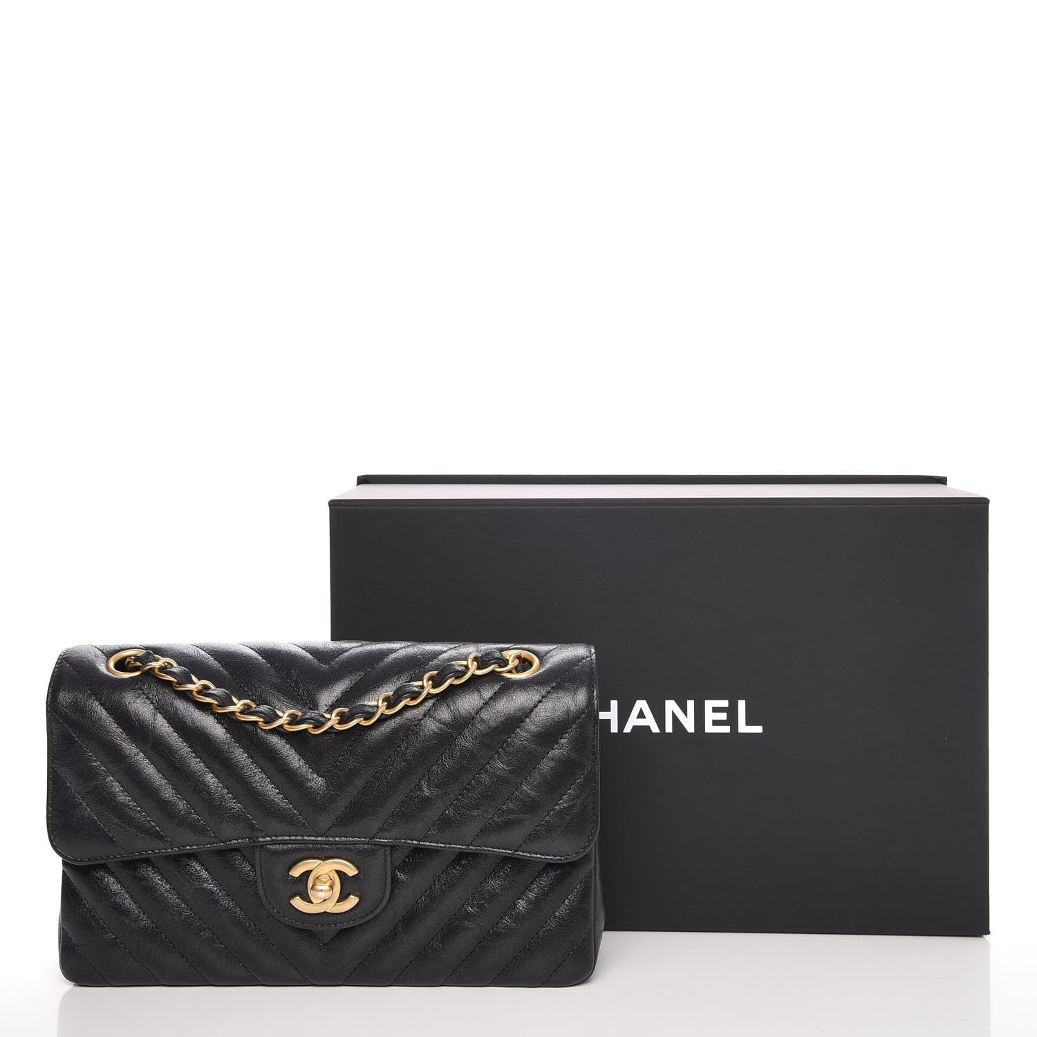 Chanel Metallic Crumpled Calfskin Quilted Small Double Flap Black 10 of 10