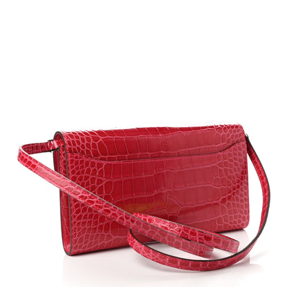 Hermes Shiny Alligator Constance Long Wallet To Go Rose Extreme 3 of 10