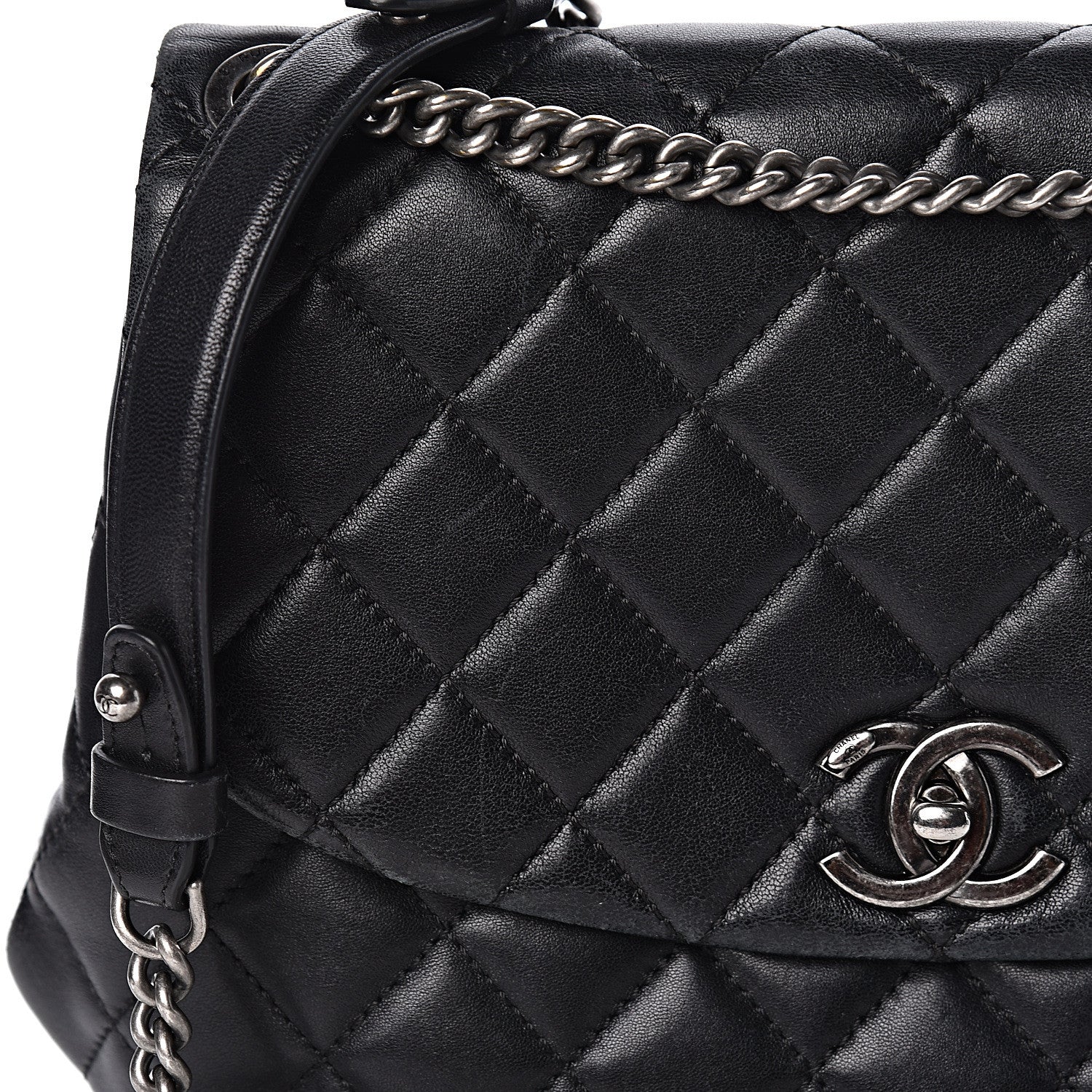 Chanel Lambskin Quilted Small Daily Supple Flap Black 11 of 12
