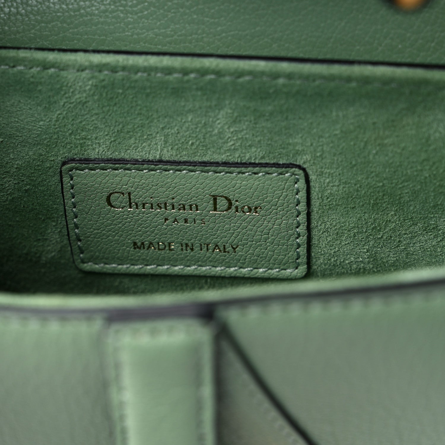 Christian Dior Calfskin Mini Saddle Bag Green 6 of 10