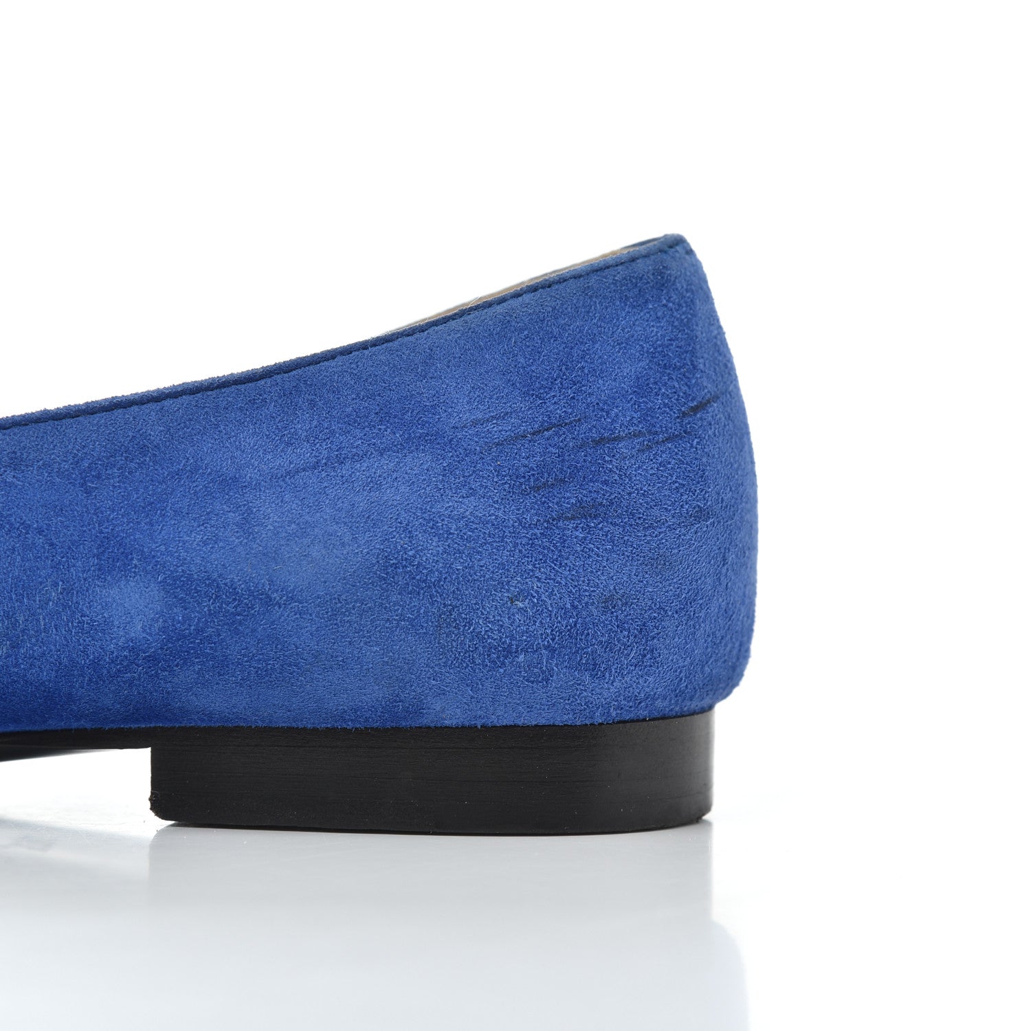 Chanel Suede Satin Cap Toe Gabrielle Ballerina Flats 36.5 Royal Blue Black 16 of 23