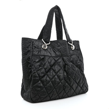 Chanel Crinkled Coated Canvas Le Marais Large Tote Black 3 of 10