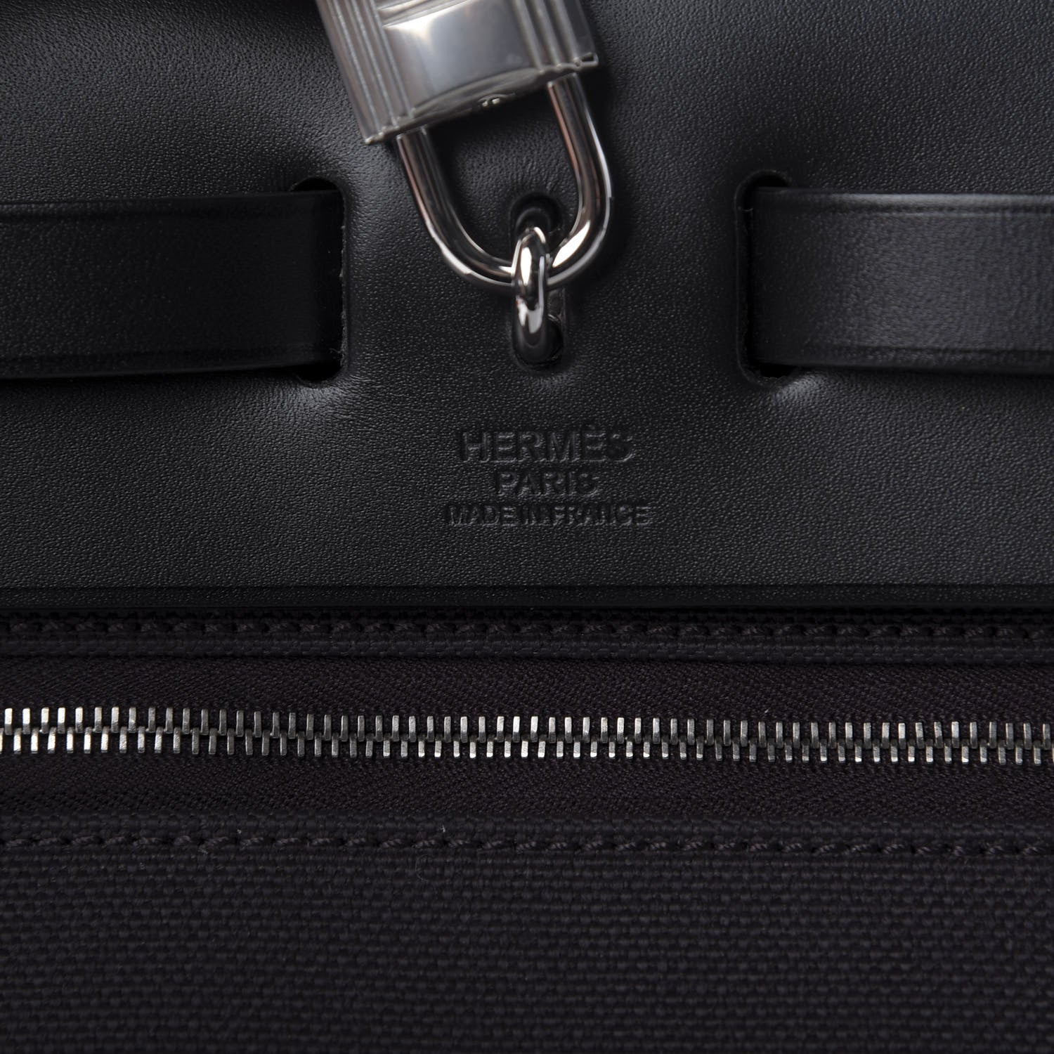 Hermes Military Toile Vache Hunter Herbag Zip PM 31 Prune Black 10 of 11