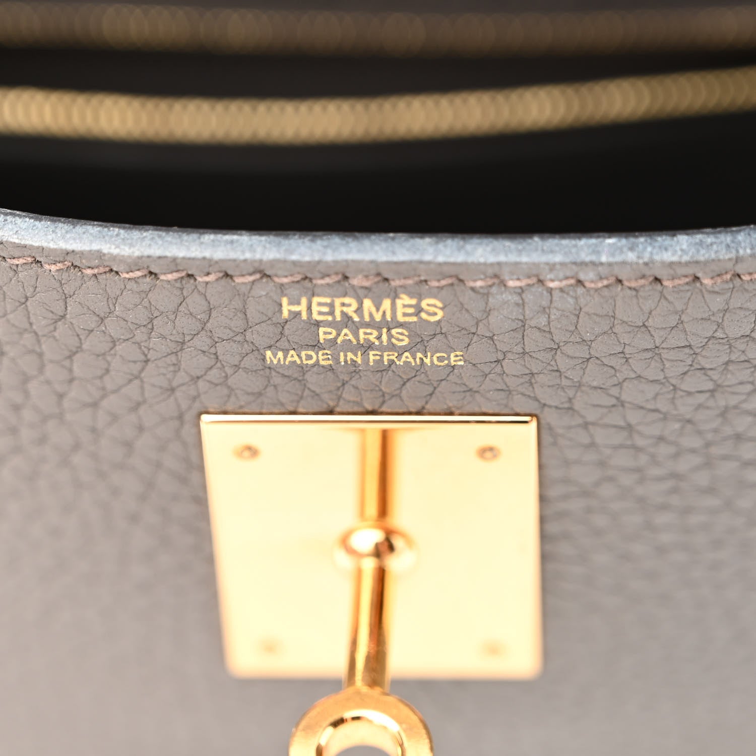 Hermes Taurillon Clemence Kelly Retourne 28 Etain 6 of 15