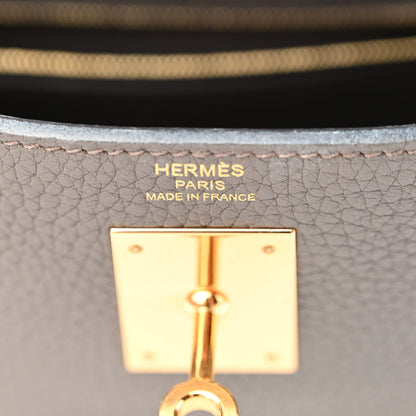 Hermes Taurillon Clemence Kelly Retourne 28 Etain 6 of 15