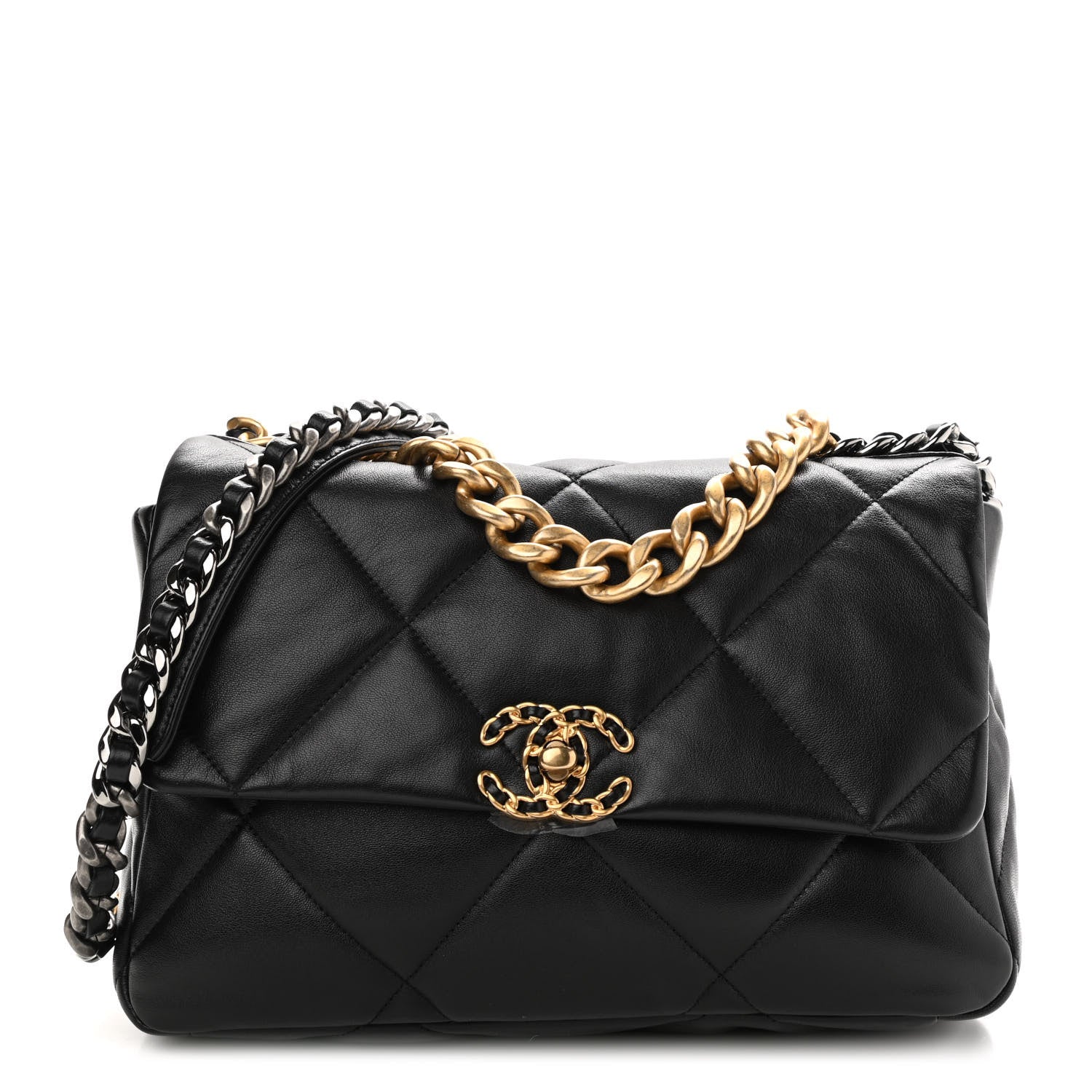 Chanel Lambskin Quilted Large Chanel 19 Flap Black 1 of 9