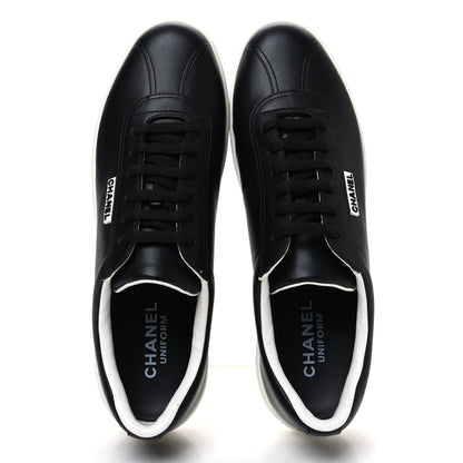Chanel Calfskin CC Mens Sneakers 44 Black 2 of 11