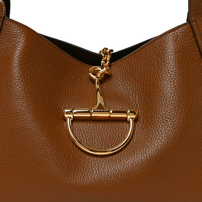 Gucci Grained Calfskin Softbit Maxi Shoulder Bag Brown 9 of 12