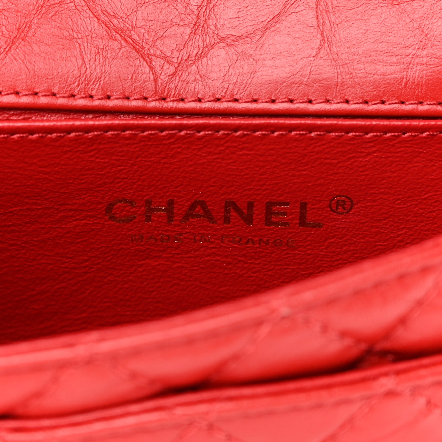 Chanel Aged Calfskin Quilted 2.55 Reissue Flap Belt Bag Red 5 of 11