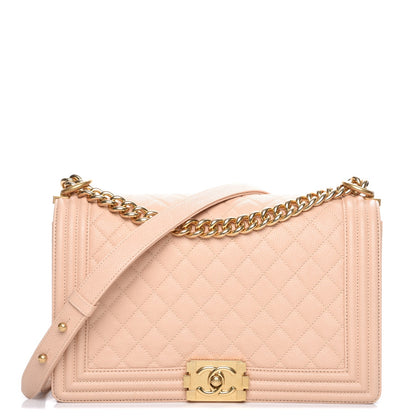 Chanel Caviar Quilted New Medium Boy Flap Beige Clair 1 of 8