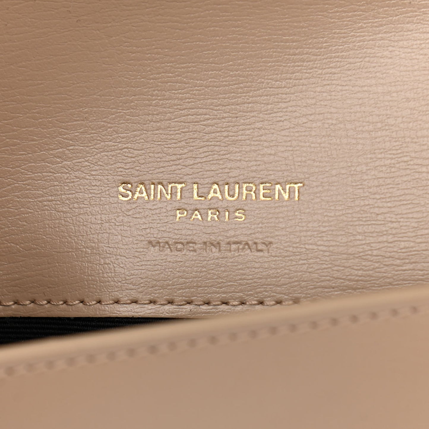 Smooth Calfskin Monogram Phone Holder Crossbody Dark Beige