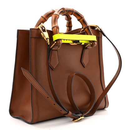Gucci Wonka Grain Calfskin Small Diana Tote Bag Cuir Yellow Fluo 3 of 11