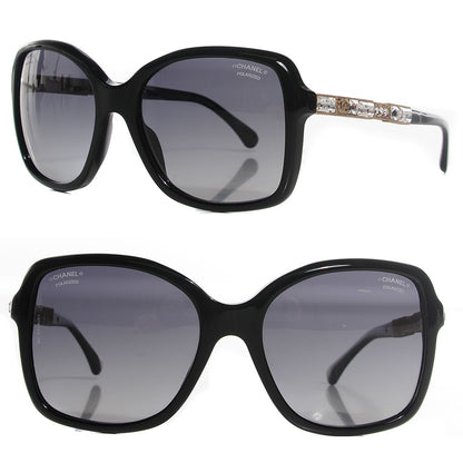 Chanel Crystal Baguette Polarized Square Sunglasses 5308-B Black 1 of 6