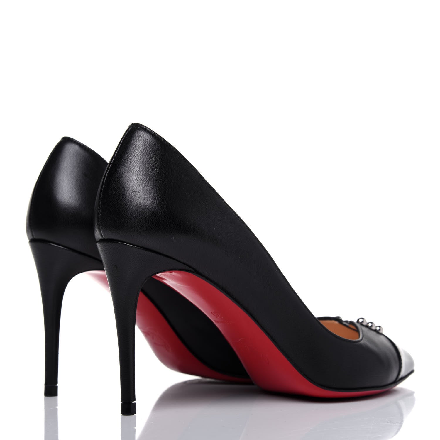 Christian Louboutin Nappa Patent Studded Predupump 85 Pumps 35 Black 4 of 15