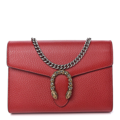 Gucci Calfskin Mini Dionysus Chain Wallet Hibiscus Red 1 of 10