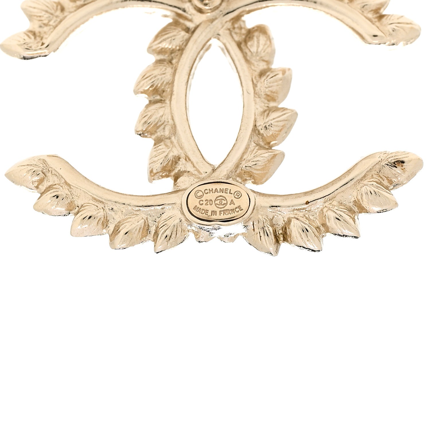 Chanel Strass Crystal Dazzling Wheat CC Earrings Black Gold 4 of 6