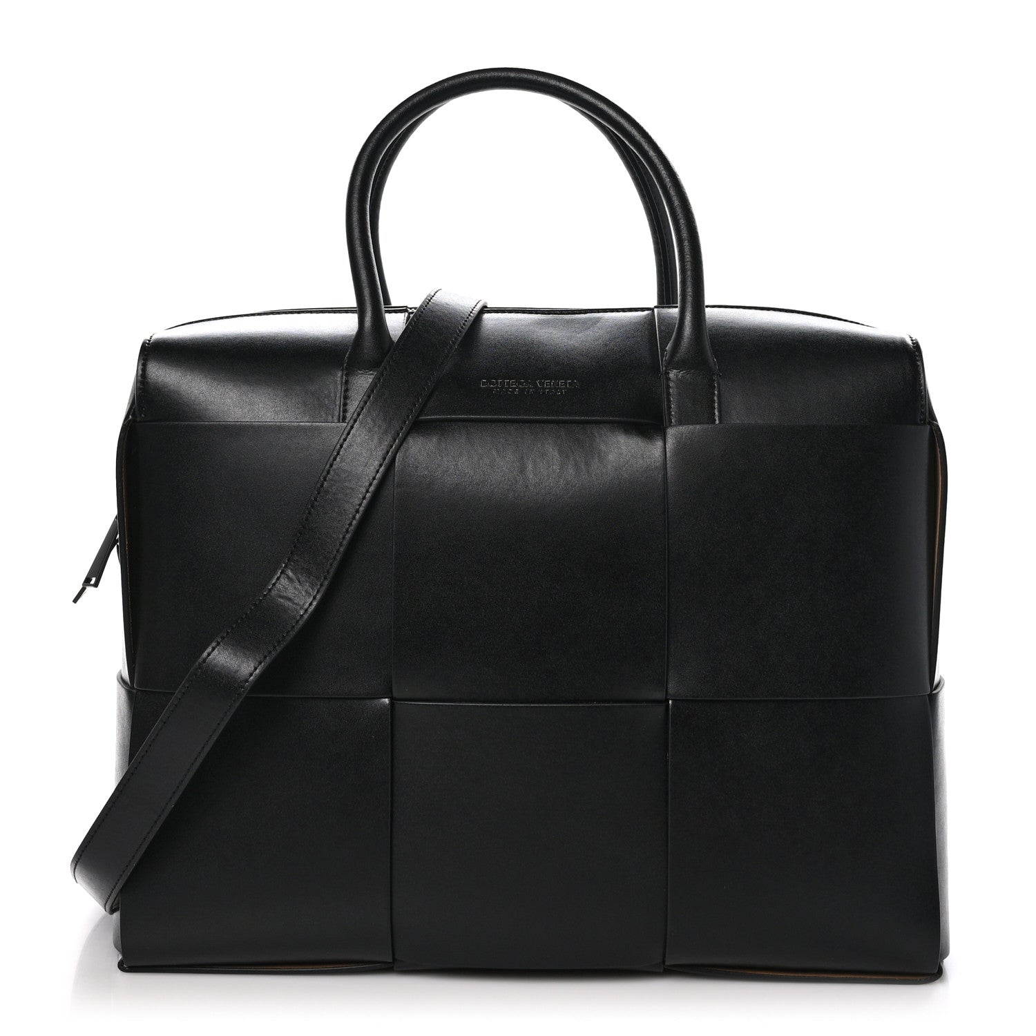 Bottega Veneta Calfskin Maxi Intrecciato Arco Briefcase Black 1 of 9