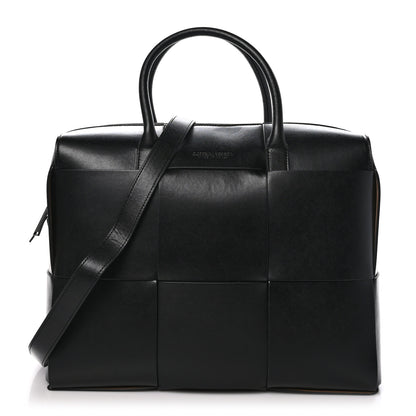 Bottega Veneta Calfskin Maxi Intrecciato Arco Briefcase Black 1 of 9