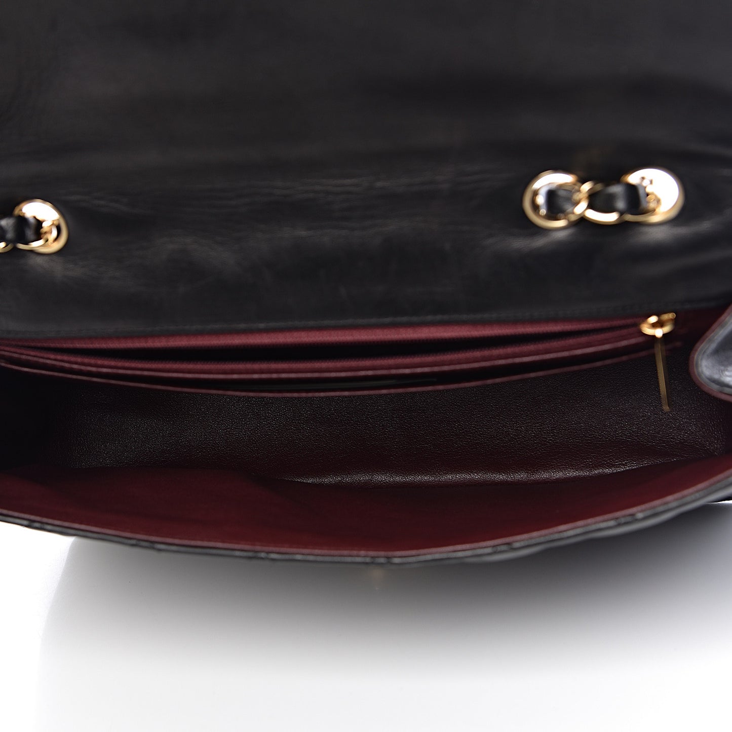 Lambskin Quilted Jumbo Single Flap Black