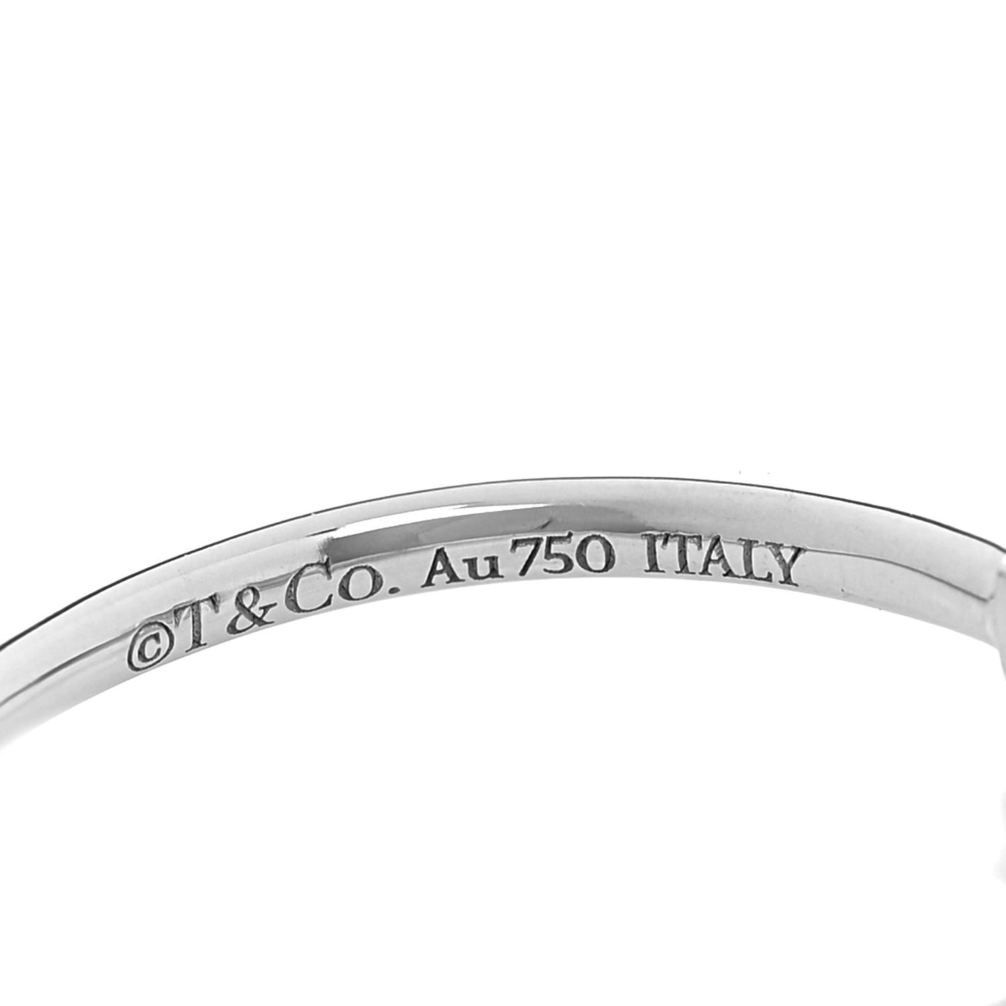 18K White Gold Diamond T Wire Ring 52 6
