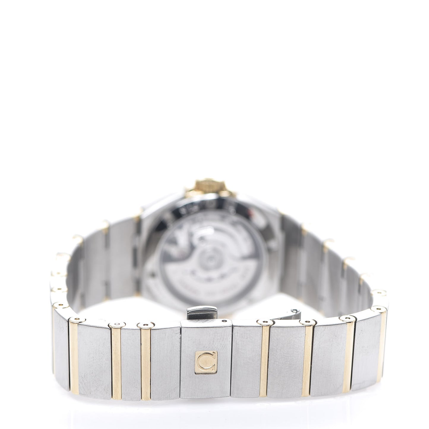 Stainless Steel 18K Yellow Gold Diamond Bezel Yellow Mother of Pearl 27mm Constellation Automatic Watch 123.25.27.20.57.002