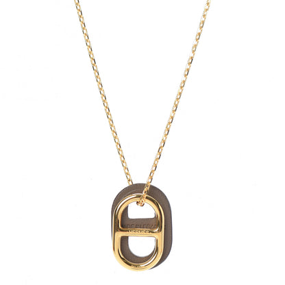 Hermes Swift O'Maillon Pendant Necklace Etoupe 4 of 6