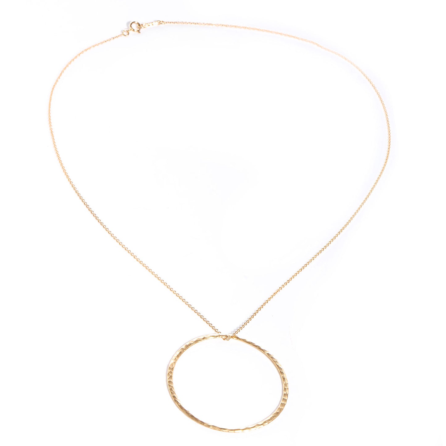 18k Yellow Gold Paloma Picasso Hammered Circles Pendant Necklace