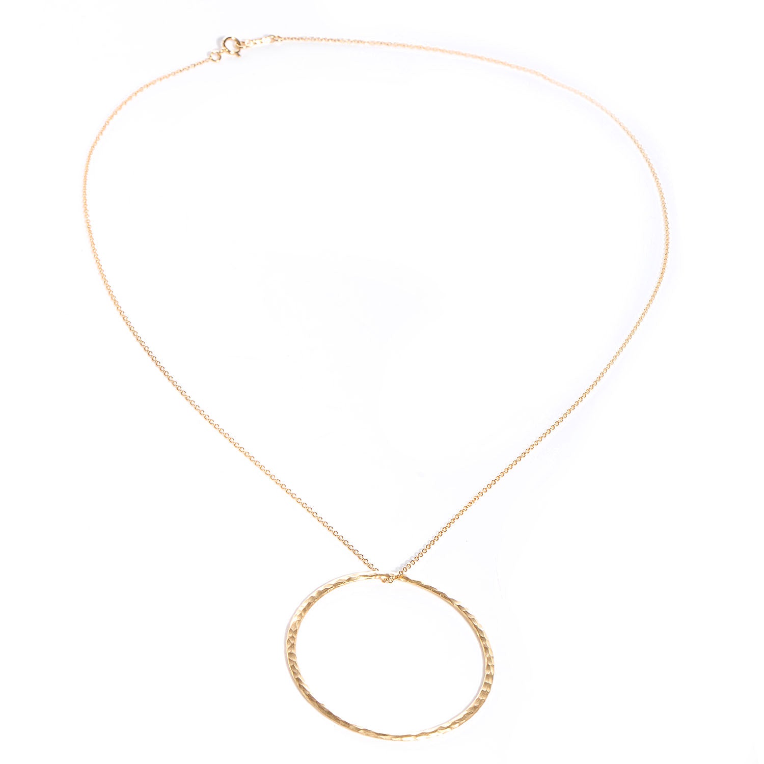 Tiffany 18k Yellow Gold Paloma Picasso Hammered Circles Pendant Necklace 3 of 8