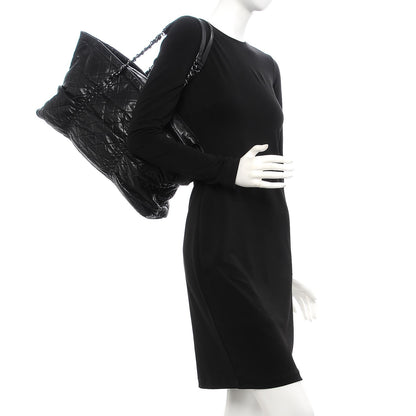 Chanel Lambskin Quilted East West Sharpei Tote Black 2 of 14