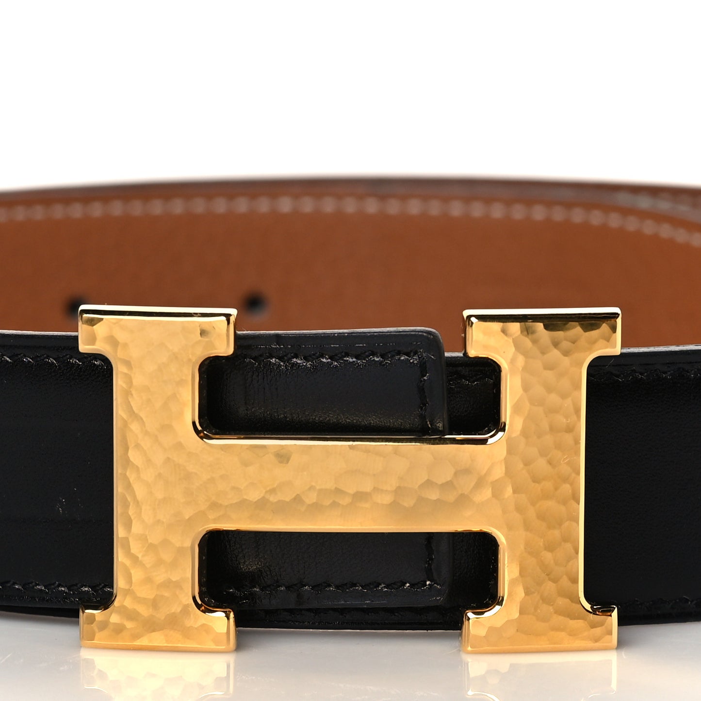 Box Togo 32mm Martelee Constance Belt 85 Black Gold