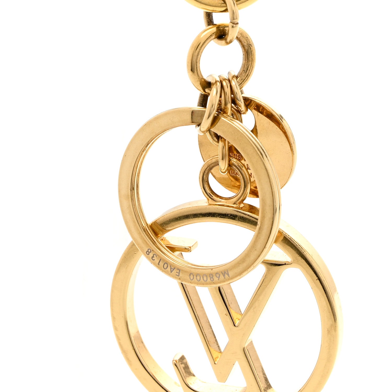 Louis Vuitton LV Circle Bag Charm Key Holder Gold 4 of 5
