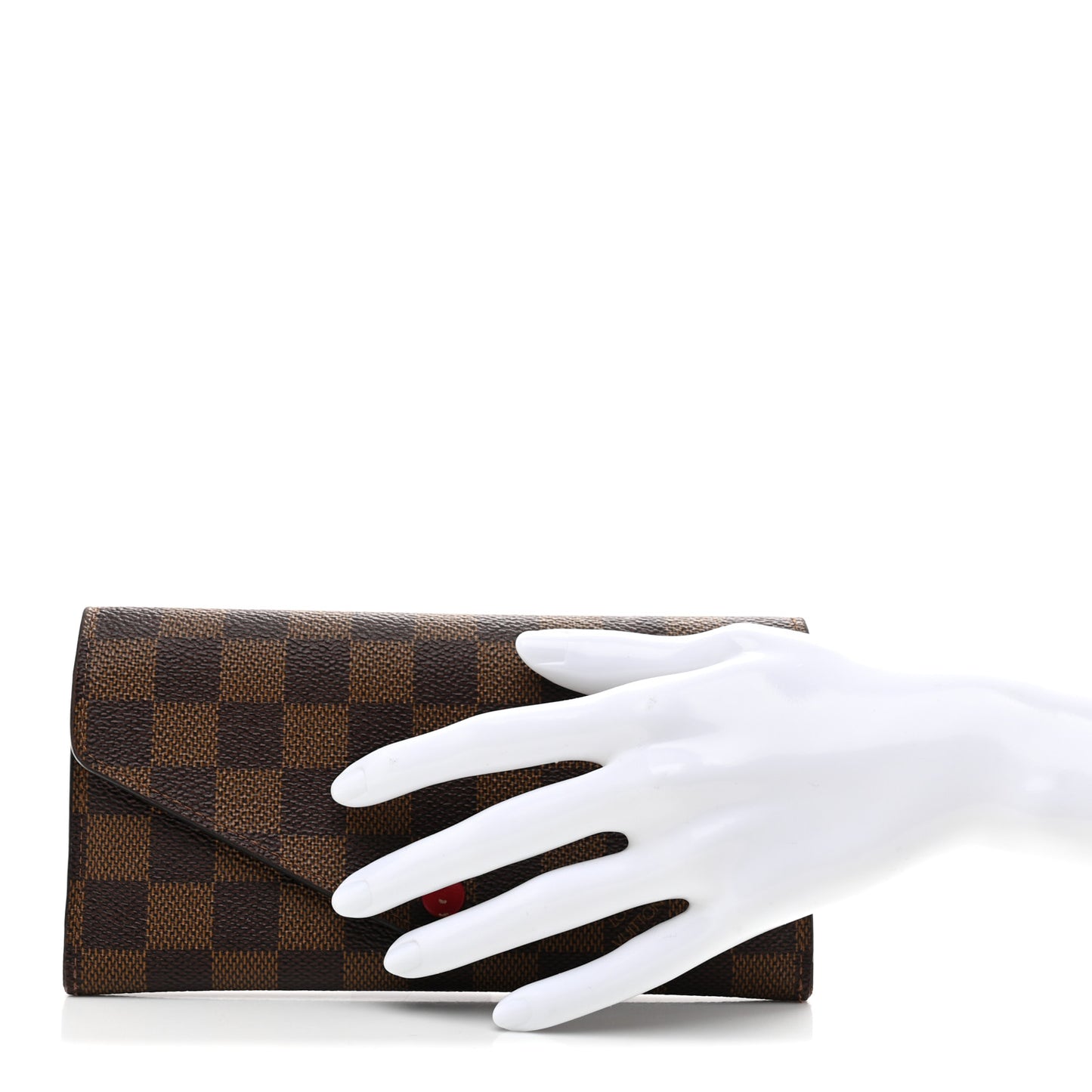 Damier Ebene Josephine Wallet Red