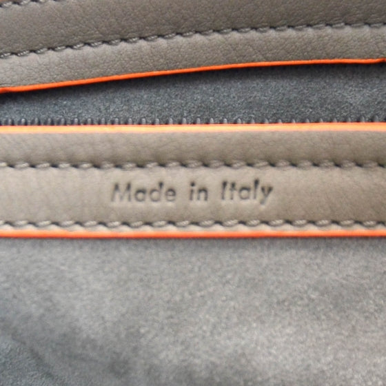 Smooth Calfskin Large Phantom Luggage Grey Orange